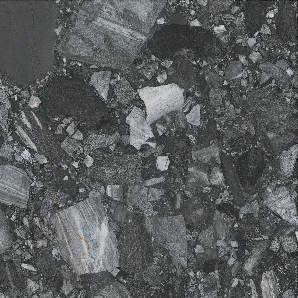 фото Керамогранит Fanal Stone river black nplus 90x90 ректиф. полиров. (0.8064 м2)