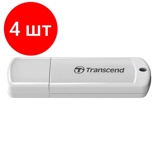 флешка transcend jetflash 370 64 гб 1 шт белый Комплект 4 штук, Флеш-память Transcend JetFlash 370, 32Gb, USB 2.0, бел, TS32GJF370