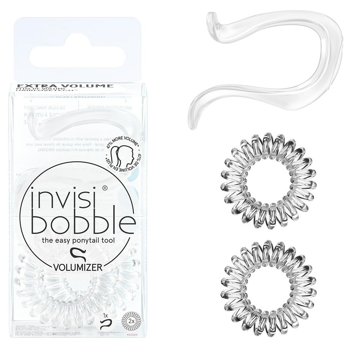 Набор аксессуаров для объемной прически invisibobble VOLUMIZER Crystal Clear