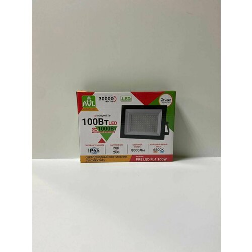 Прожектор AVL, Прожектор FL4 6500 К, 100 Вт (1шт)