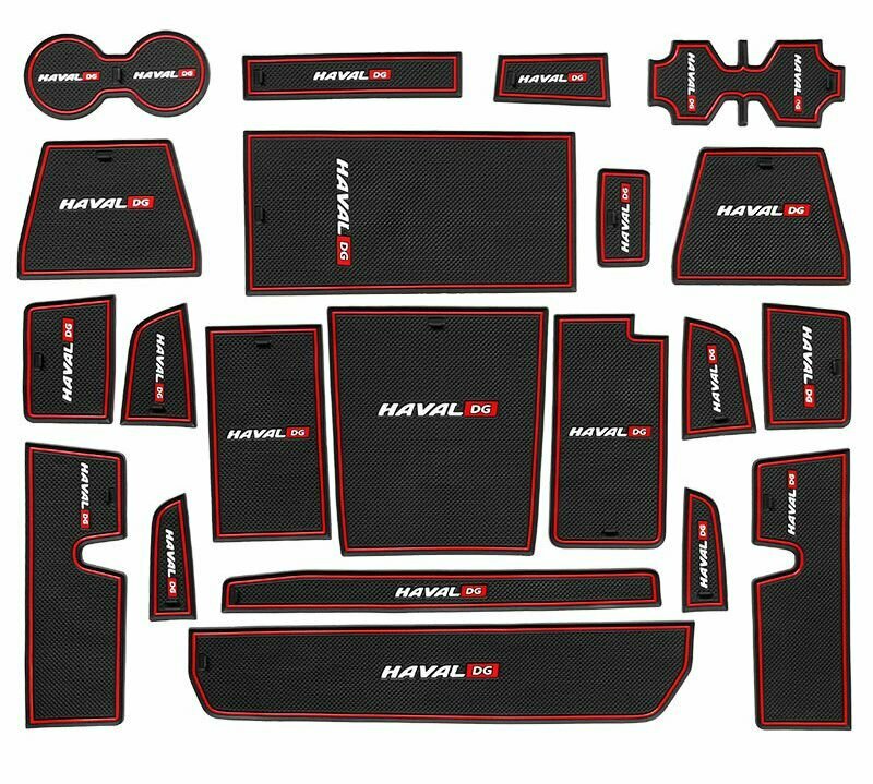 фото Комплект силиконовых ковриков на Haval Dargo 2022-2024 в салон автомобиля, дверь, подстаканник, подлокотник