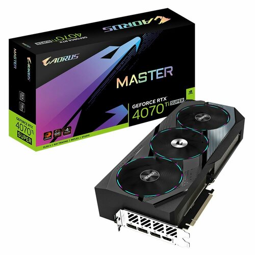 Видеокарта AORUS RTX4070Ti SUPER AORUS MASTER 16GB RTL rtx4090 aorus master 24gb gddr6x 3xdp hdmi 5 311483