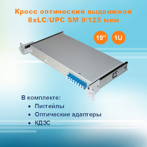 Кросс оптический выдвижной СКРУ-19M1U-A8/48-LC-SM (укомплектованный)