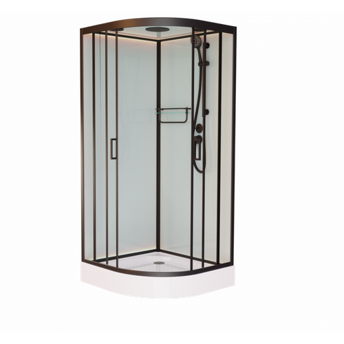 Душевая кабина Frank F400 Black 100х100 см, 400404