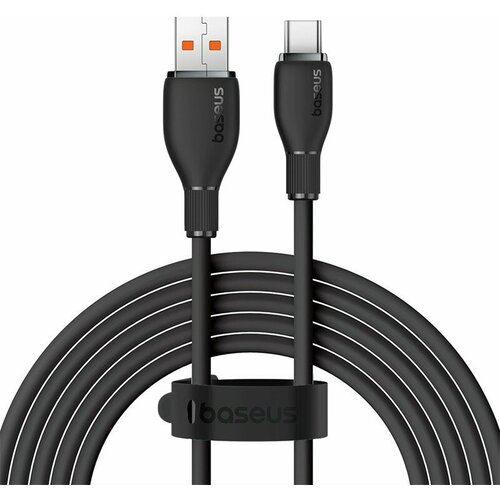 Кабель Baseus Pudding Series Fast Charging Cable USB to Type-C 100W 2m Cluster Black (P10355703111-01) автомобильная зарядка baseus golden contactor pro usb a type c 40w серый