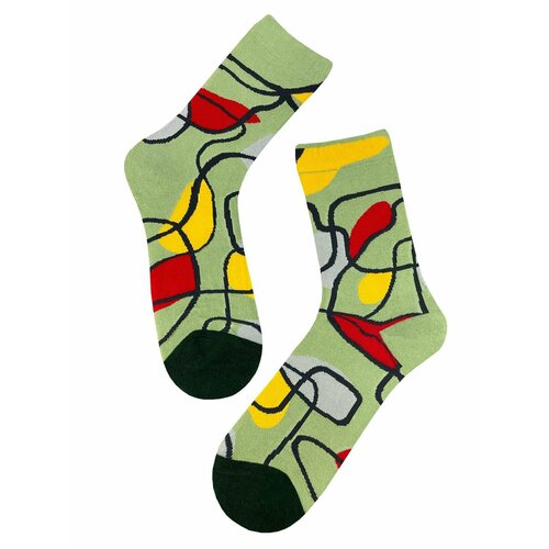 Носки , размер Универсальный, зеленый, желтый, красный носки размер универсальный зеленый белый красный
