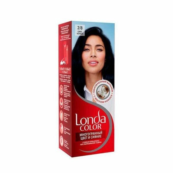 Londa color 2/8 Сине-черный, Крем краска для волос