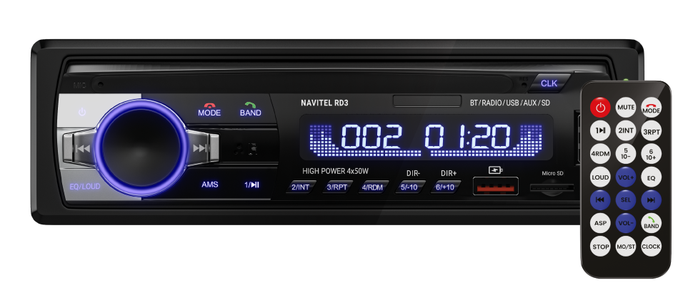 фото FM/USB медиа ресивер с Bluetooth NAVITEL RD3