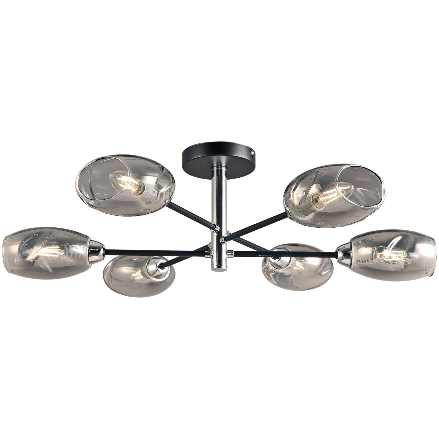 Люстра потолочная, светильник ILLUMICO IL5442-6CST-79 CR BK