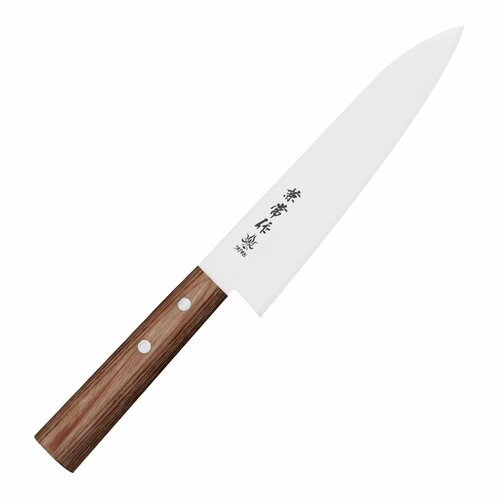 Нож кухонный Kengata 180 мм, сталь DSR-1K6, рукоять Plywood - KANETSUNE