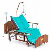 Медицинская кровать для ухода за лежачими больными с , боковым переворотом, функцией кардио- кресла и функцией туалетного устройства МЕТ REMEKS