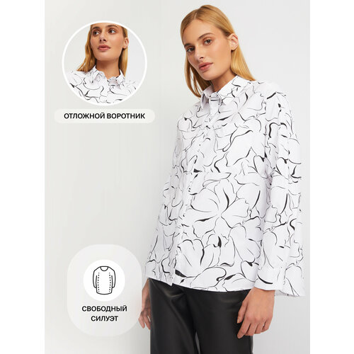 фото Рубашка zolla, размер l, белый