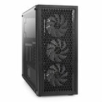 EXEGATE Корпуса EX295766RUS Корпус Miditower EVO-5001A ATX, без БП, 2 USB+1 USB3.0+HD Audio, черный, 3 вент.12см с RGB подсветкой, боковая панель - - изображение