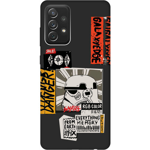 Матовый Soft Touch силиконовый чехол на Samsung Galaxy A72, Самсунг А72 с 3D принтом Stormtrooper Stickers черный матовый soft touch силиконовый чехол на samsung galaxy s21 самсунг с21 с 3d принтом stormtrooper stickers черный