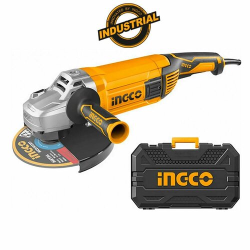 Машина угло-шлифовальная AG24008-1 230мм 24кВт защита кейс INGCO INDUSTRIAL 12890₽