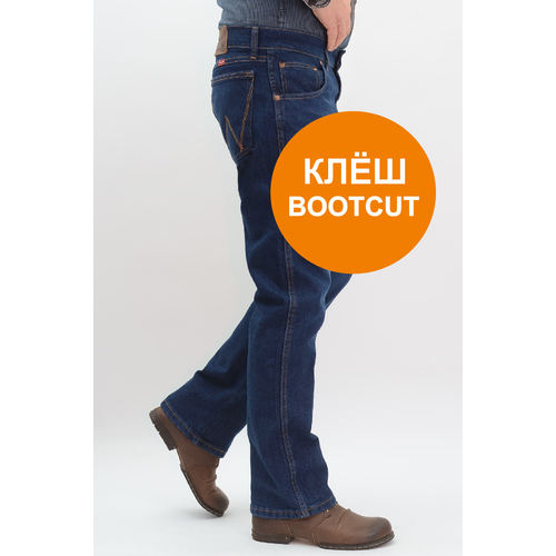фото Джинсы wrangler wrangler men's texas rooted slim bootcut jean 93txwht, размер 34/32, синий