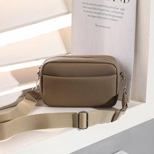 фото Сумка багет жс1208, фактура зернистая, коричневый grodwell