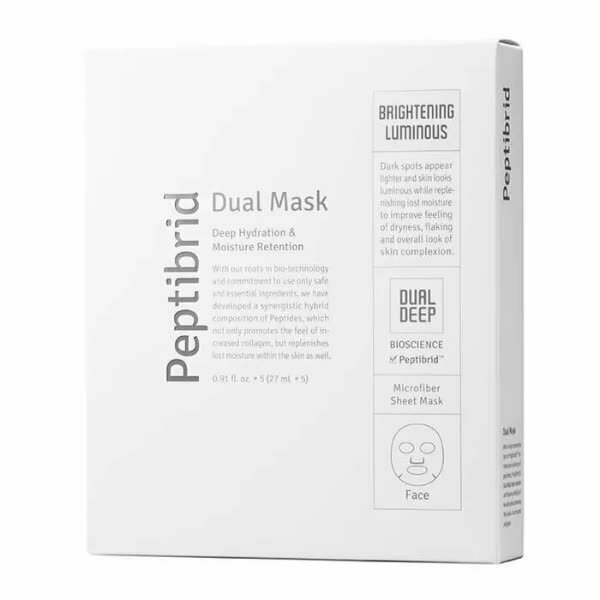 Peptibrid Dual Mask Brightening Luminous маска для лица с эффектом отбеливания 5шт