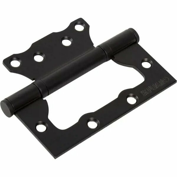 Петля без врезки N100500/2BB-BL/BL 100x75x2.5 мм сталь цвет матовый чёрный