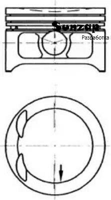 KOLBENSCHMIDT 97332620 Поршень ДВС Opel Vectra 2.0 16V X2.0XE =86 1.5x1.5x3 +1.00 94>