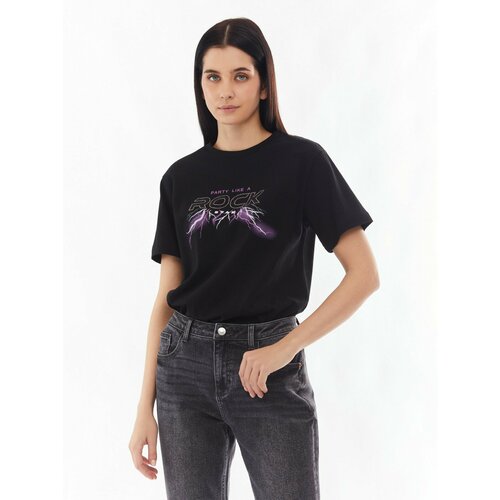 фото Футболка zolla, размер m, черный