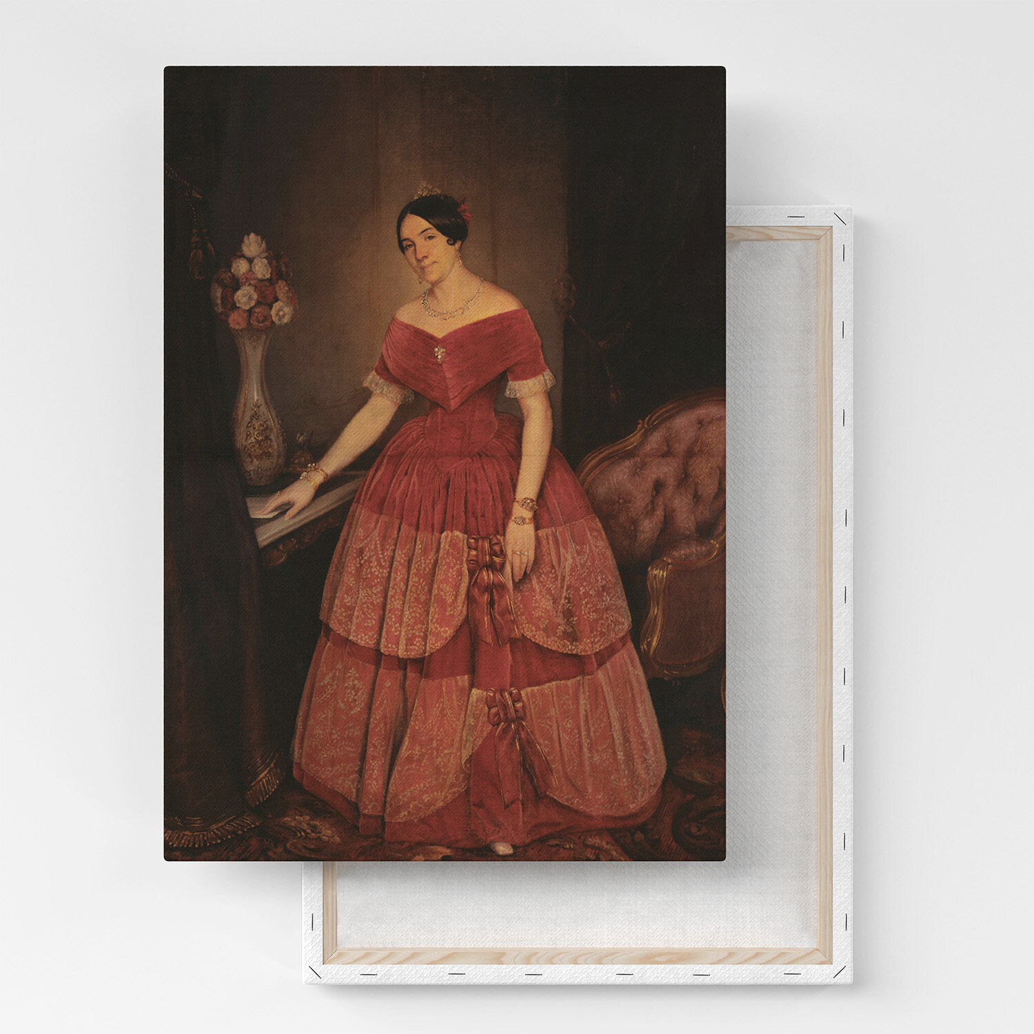 Картина на холсте, репродукция / Прилидиано Пуэйрредон - Portrait of Manuelita / Размер 30 x 40 см