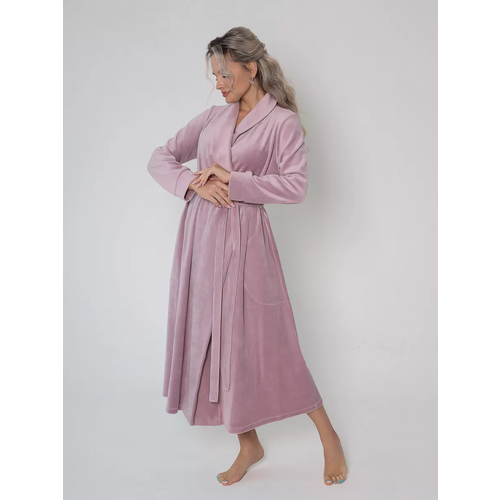 фото Халат текстильный край, размер 54, розовый