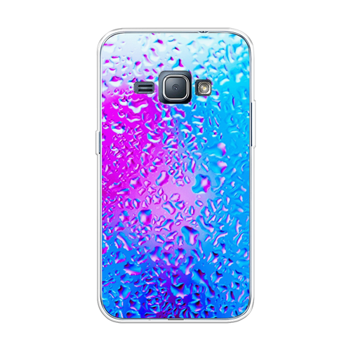 Силиконовый чехол на Samsung Galaxy J1 2016 / Самсунг Галакси J1 2016 Капли на стекле силиконовый чехол на samsung galaxy j1 2016 самсунг галакси j1 2016 веселые поросята прозрачный