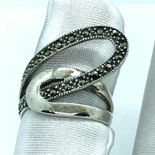 Кольцо, серебро, 925 проба, марказит, размер 16.25 кольцо из серебра марказит