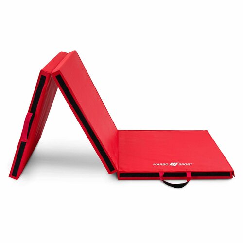 фото Складной спортивный коврик на липучке (жесткий) 180 x 60 x 5 - красный - marbo sport