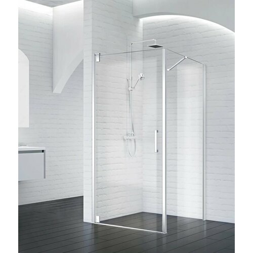 Душевой уголок 80x80 см BelBagno MARMI-A-1-80-C-Cr прозрачное