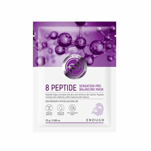 ENOUGH 8 Peptide Sensation Pro Balancing Mask Тканевая маска для лица с пептидами 25г