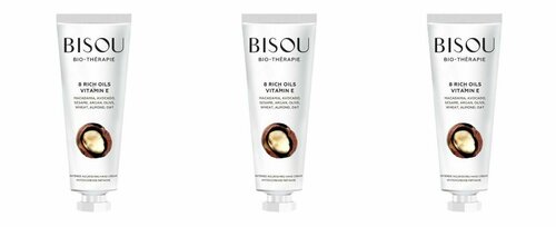 Bisou Крем для рук 8 Rich Oils & Vitamin E Интенсивное питание 60 мл, 3 шт