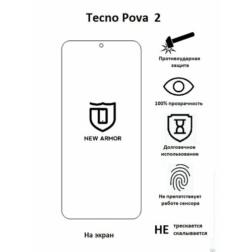 Полиуретановая защитная пленка на Tecno Pova 2 / техно Пова 2