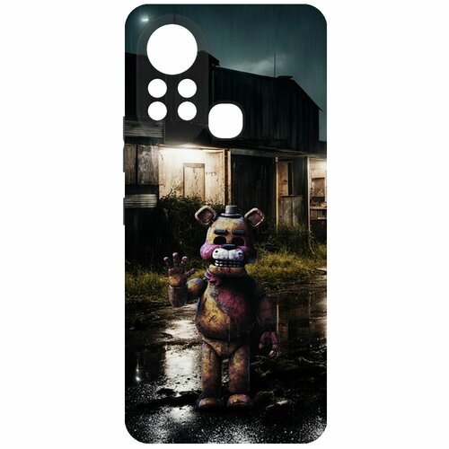 Чехол-накладка Krutoff Soft Case фнаф (FNAF) - Фредди под дождем для INFINIX Hot 11S черный чехол накладка krutoff soft case фнаф fnaf фредди под дождем для infinix note 30 черный