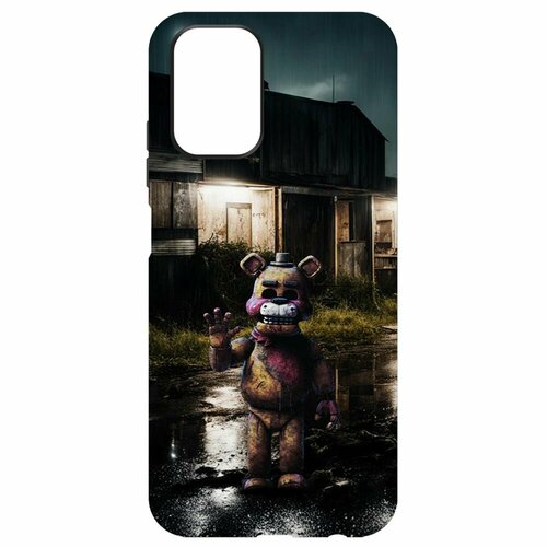 Чехол-накладка Krutoff Soft Case фнаф (FNAF) - Фредди под дождем для Xiaomi Redmi Note 10 черный чехол накладка krutoff soft case фнаф fnaf фредди под дождем для xiaomi redmi note 12s черный