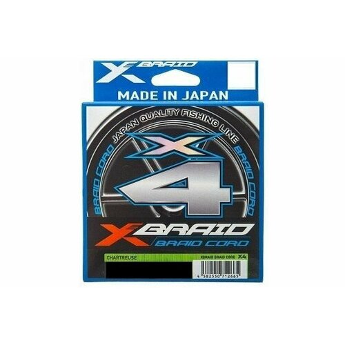 Шнур X-Braid BRAID CORD X4 150м Chartreuse # 0.4 (8Lb) 0.104мм 3.6кг