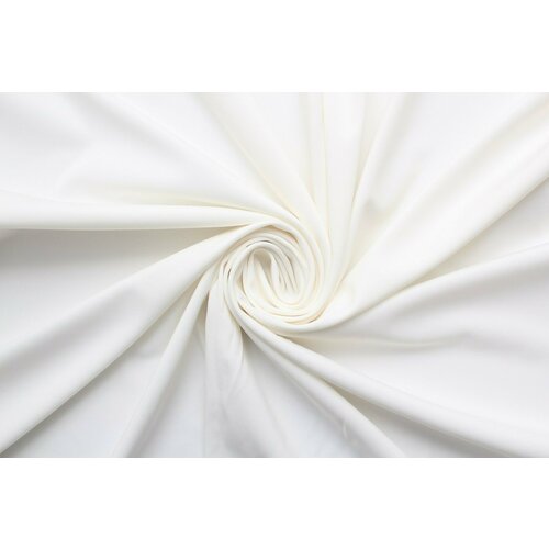Ткань Трикотаж стрейч Nino молочно-белый, 390 г/пм, ш146см, 0,5 м ткань костюмная светло мятного цвета 390 г пм ш146см 0 5 м