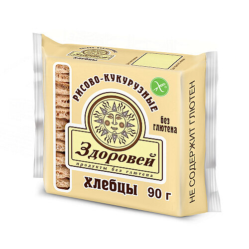 Здоровей, Хлебцы "Рисово-кукрузные", 90 грамм, 2 упаковки