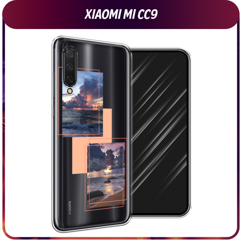 Силиконовый чехол на Xiaomi Mi CC9/Mi A3 Lite/Mi 9 Lite / Сяоми Mi CC9 Sky collage, прозрачный матовый силиконовый чехол капибара паттерн на xiaomi mi cc9 сяоми mi cc9