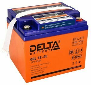 Аккумуляторная батарея б/у DELTA Battery GEL 12-45 12В 45 А·ч