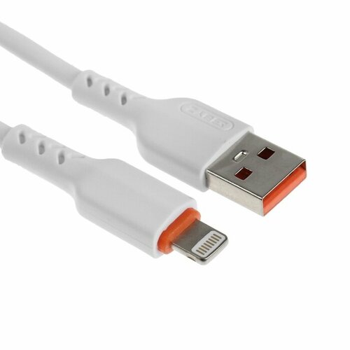 Кабель BYZ BC-151, Lightninig - USB, 5 А, 1.1 м, TPE, белый, 2 штуки кабель byz bc 025m microusb usb 5 а 1 2 м нейлоновая оплетка черный