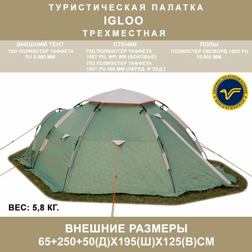 туристическая палатка автомат maverick comfort solar control Палатка автомат Maverick Igloo