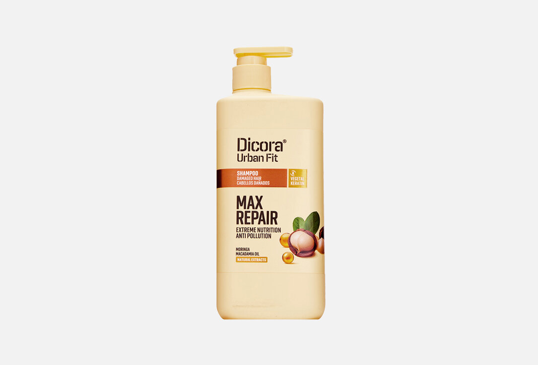Шампунь для поврежденных волос с дозатором Dicora Max Repair / объём 800 мл