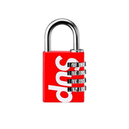 Supreme Masterlock Numeric Lock Red supreme kryptonite integrated chain lock red ss21 р