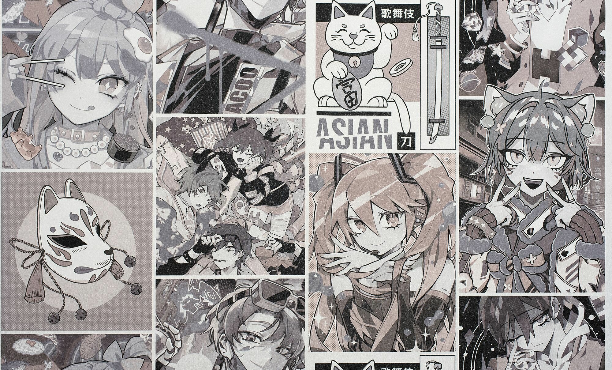 Обои флизелиновые Ateliero Anime белые AT88291-01 - фото №18