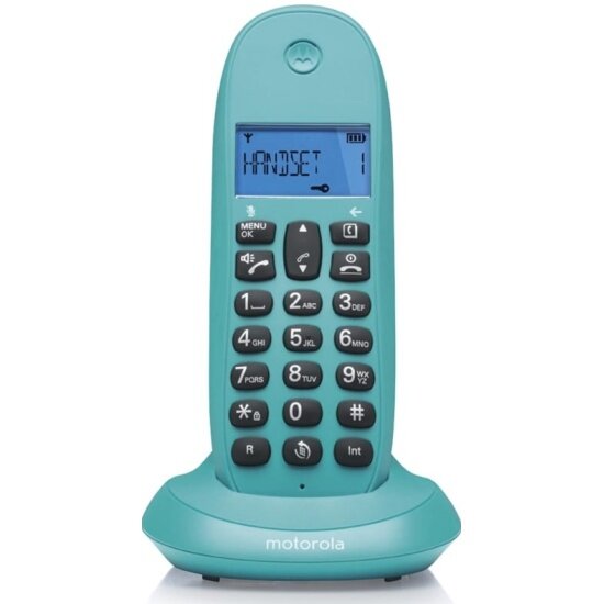 Радиотелефон Motorola Solutions Motorola DECT C1001LB+, бирюзовый