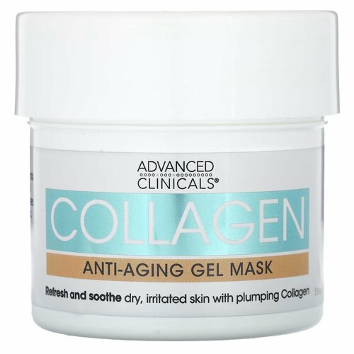 Advanced Clinicals, Collagen, антивозрастная гелевая косметическая маска, 148 мл