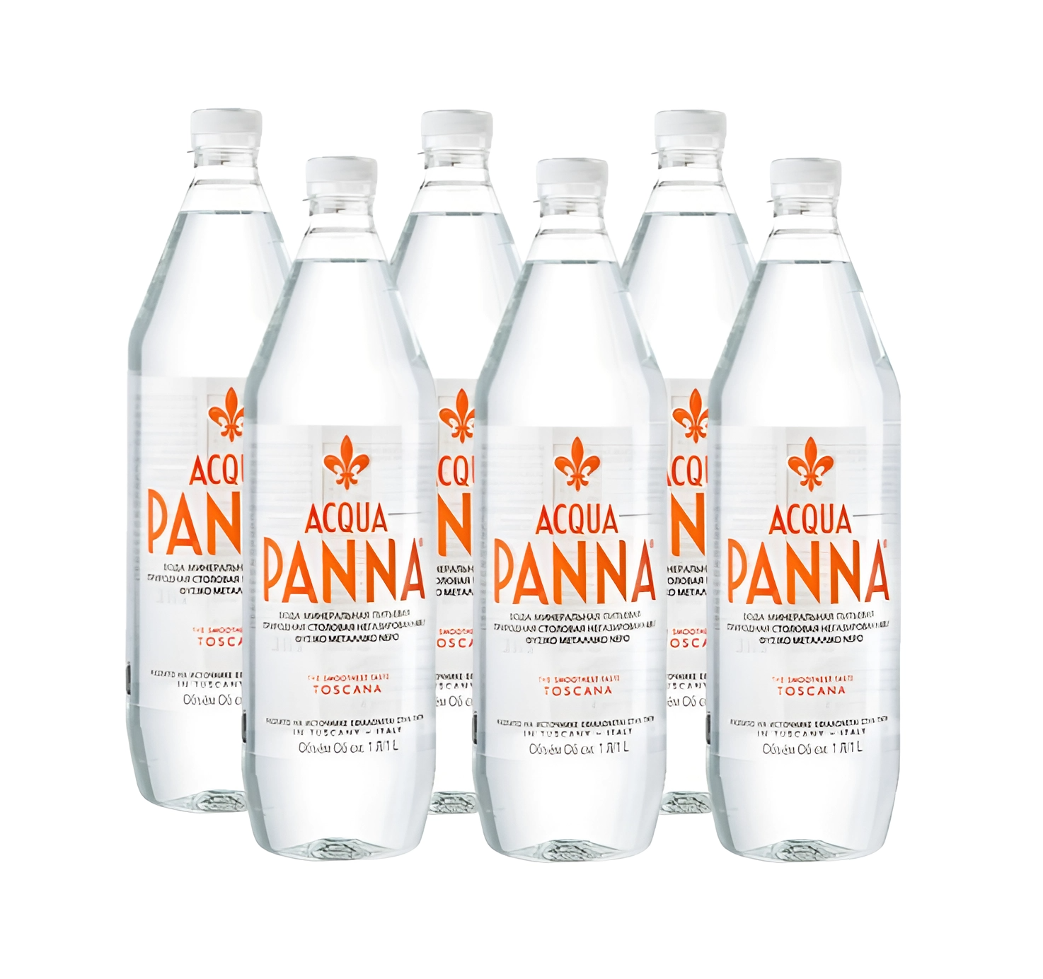 Вода минеральная Acqua Panna (Аква Панна), 1,0 л х 6 бутылок, негазированная, пэт