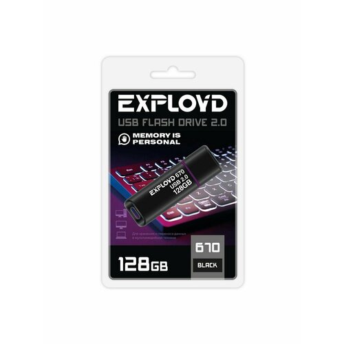 Флешка USB 2.0 Exployd 128 ГБ 670 ( EX-128GB-670-Black )